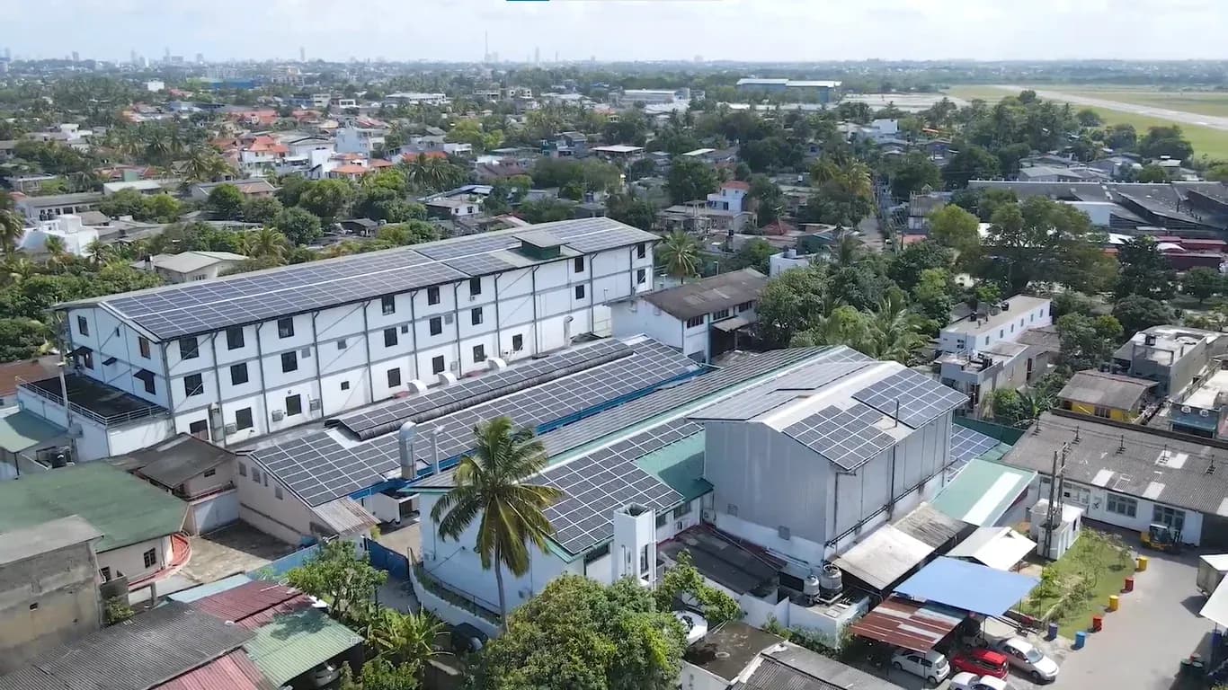 The rooftop solar installation on Varna's Ratmalana plant